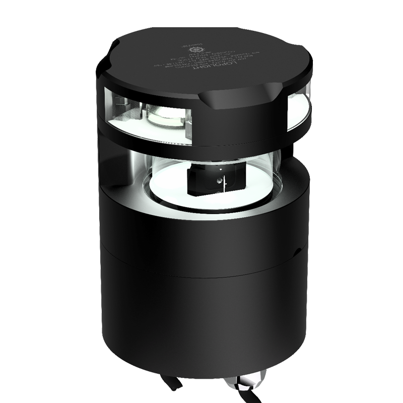 Lopolight 5nm Masthead+2nm 360 Degree White Black Horizontal Cscd Mount | SendIt Sailing