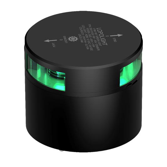Lopolight 3nm 180 Degree Green Black Horizontal Cable Down Mount | SendIt Sailing