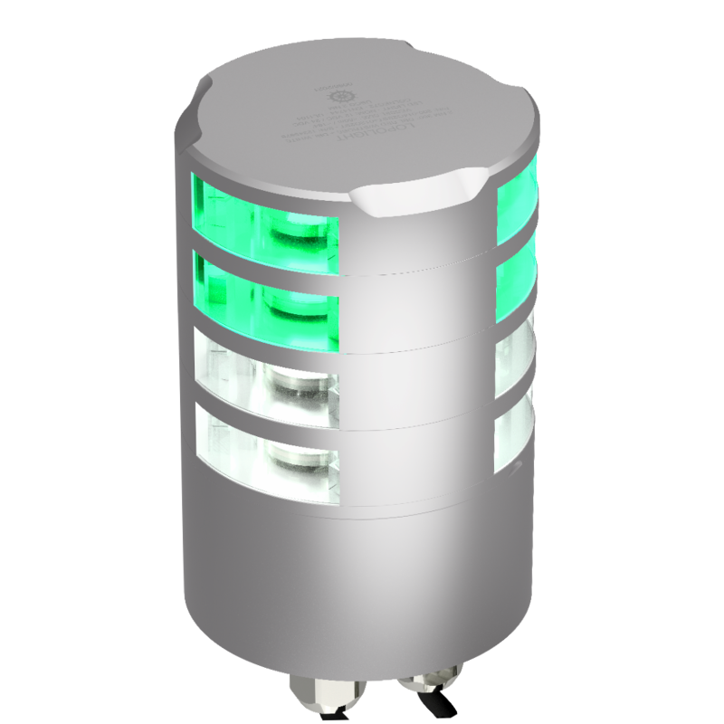 Lopolight 3nm 360 Degree White Double +360 Degree Green Double Silver | SendIt Sailing