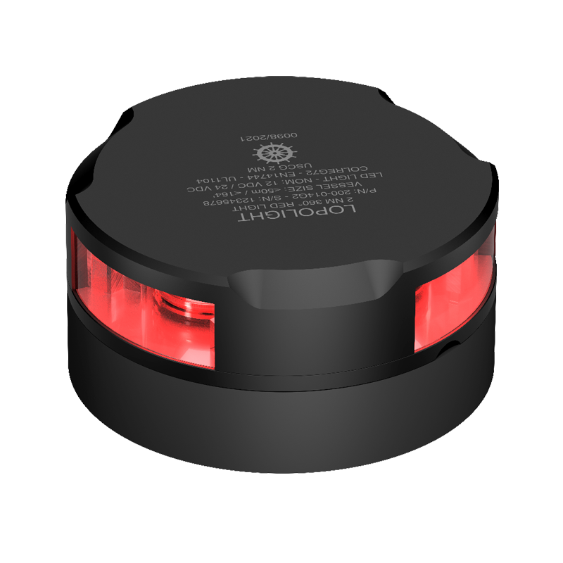 Lopolight 2nm 360 Degree Red Black with 2.5m Cables | SendIt Sailing
