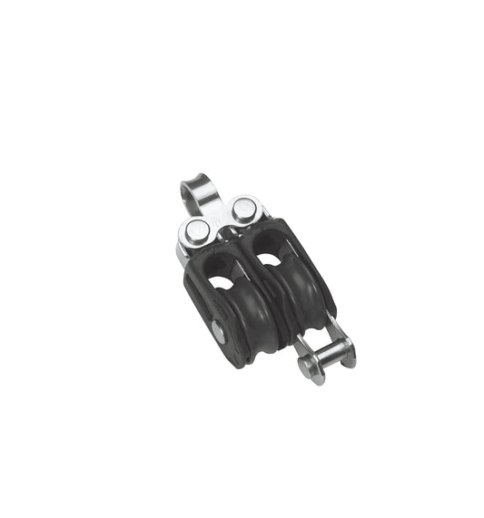 Barton Marine Size 0 20mm Ball Bearing Pulley Block Double Fixed Eye & Becket | SendIt Sailing