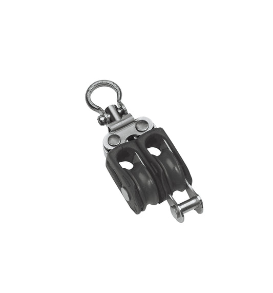 Barton Marine Size 0 20mm Ball Bearing Pulley Block Double Swivel & Becket | SendIt Sailing