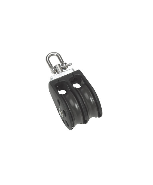 Barton Marine Size 2 35mm Plain Bearing Pulley Block Double With Swivel | SendIt Sailing