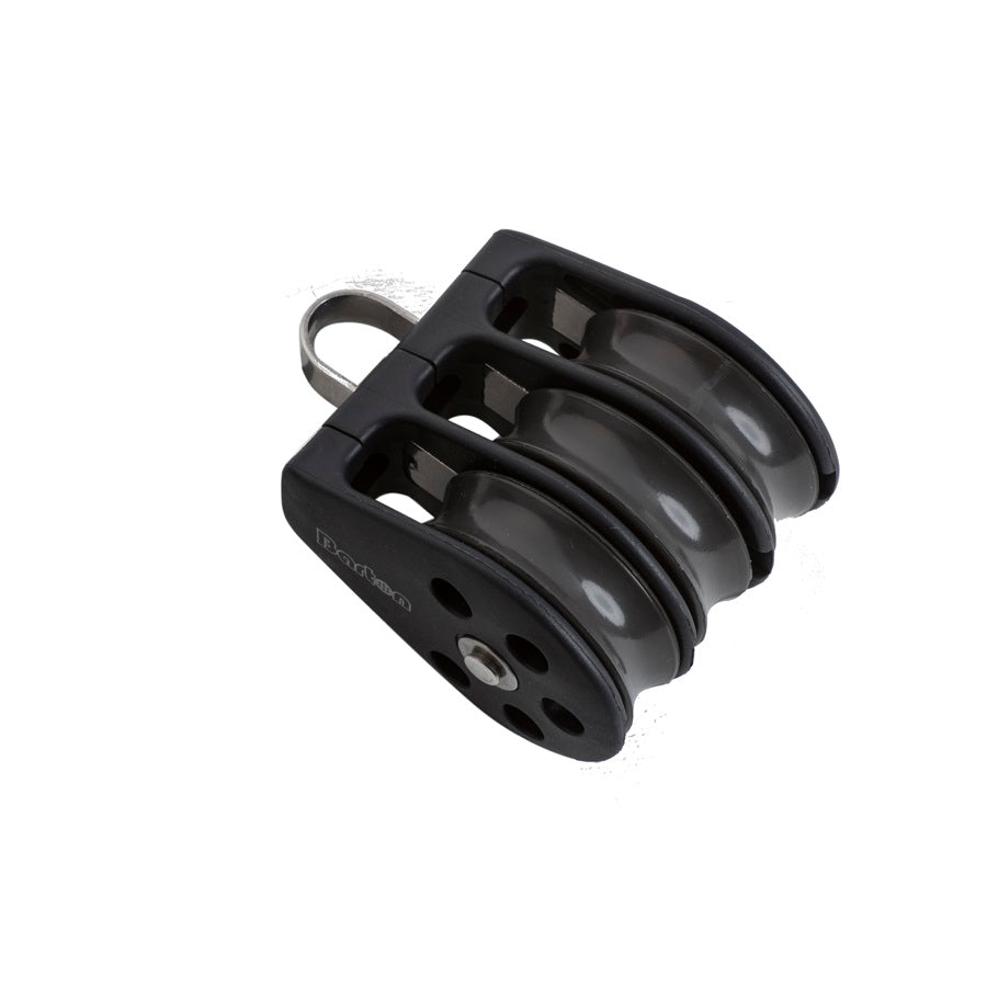 Barton Marine Size 2 35mm Plain Bearing Pulley Block Triple With Fixed Eye | SendIt Sailing
