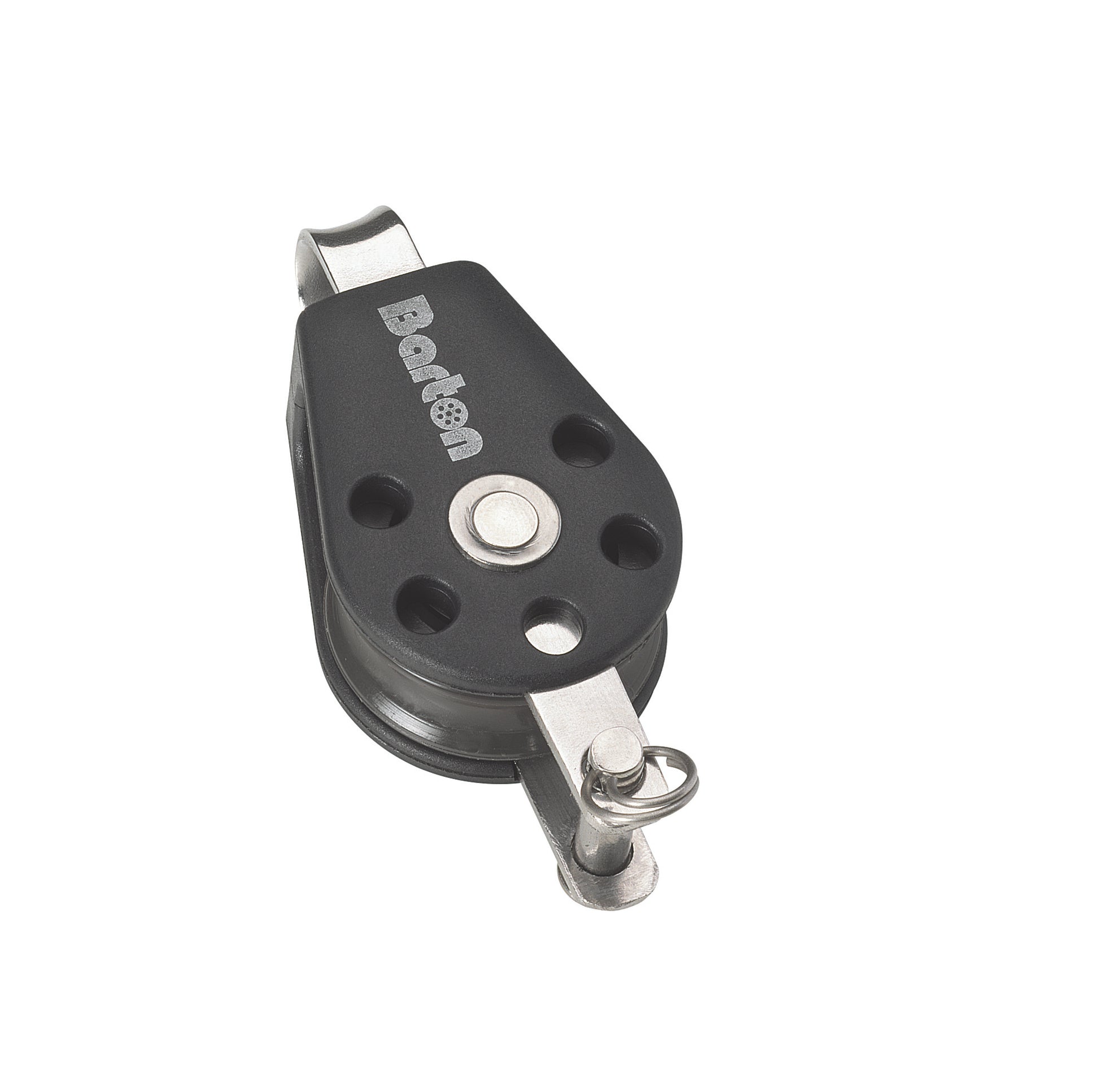 Barton Marine Size 3 45mm Ball Bearing Pulley Block Single Fixed Eye & Becket | SendIt Sailing