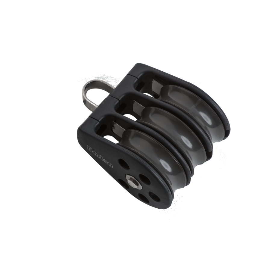 Barton Marine Size 3 45mm Ball Bearing Pulley Block Triple Block With Fixed Eye | SendIt Sailing