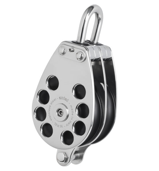Antal S0704 Stainless Steel Double Block with Becket D75 | SendIt Sailing