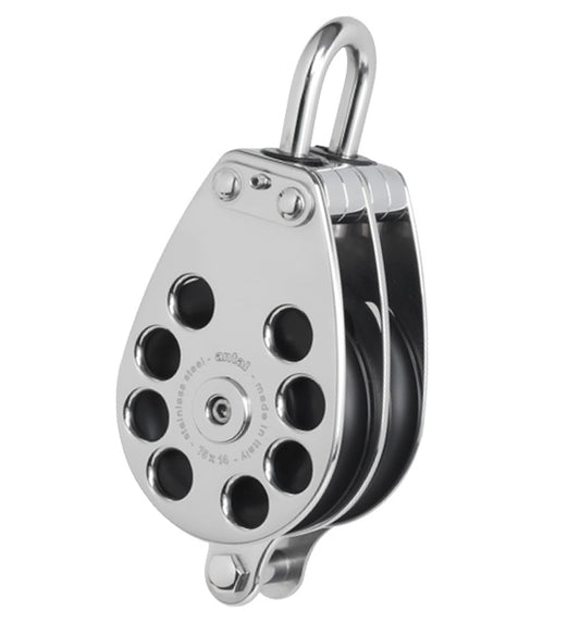 Antal S0704 Stainless Steel Double Block with Becket D75 | SendIt Sailing