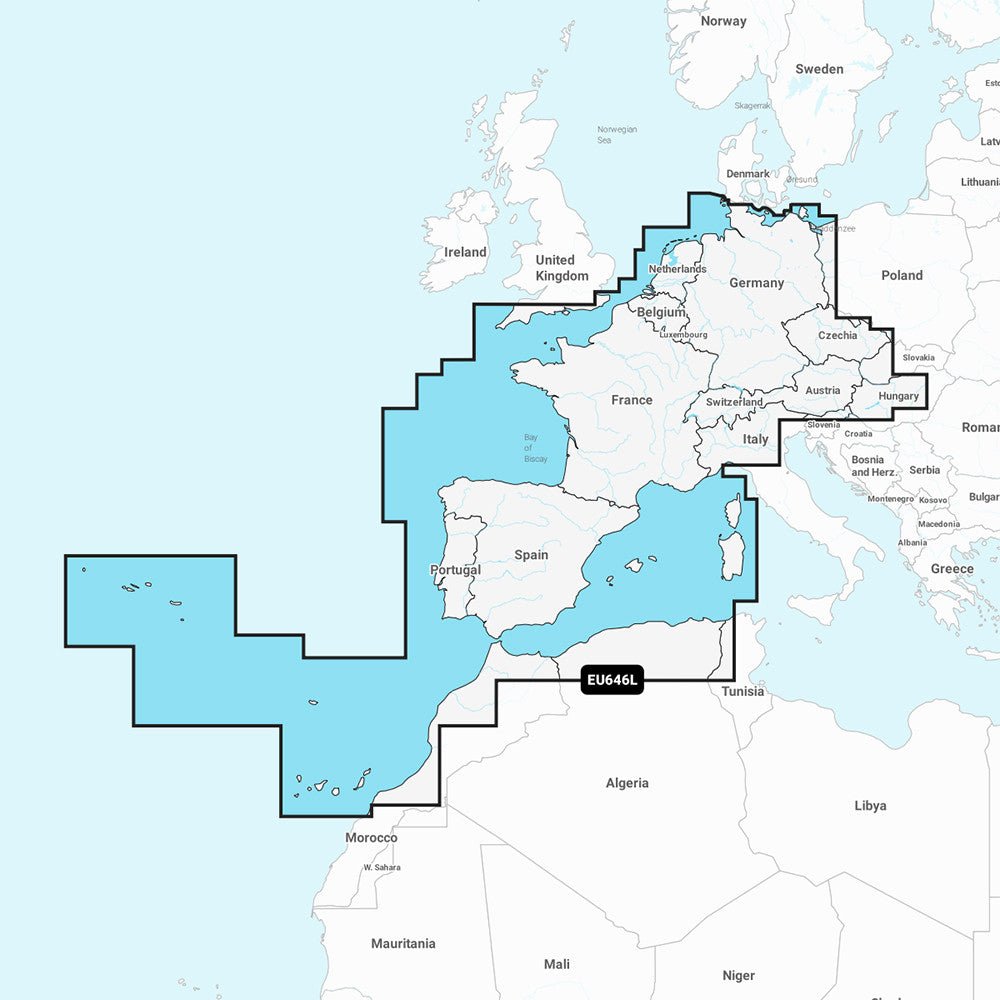 Garmin Navionics+ NSEU646L - Europe, Central & West | SendIt Sailing