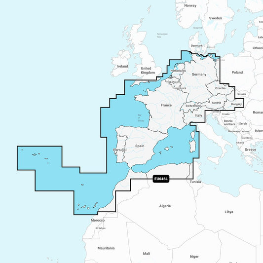 Garmin Navionics+ NSEU646L - Europe, Central & West | SendIt Sailing