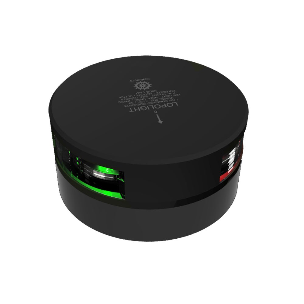 Lopolight 1nm Starboard and Port Side Light Horizontal Mount Green/Red Black | SendIt Sailing