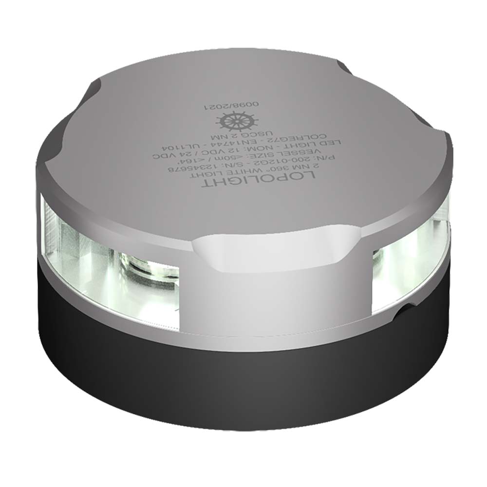 Lopolight 2nm Strobe Light Horizontal Mount White Silver | SendIt Sailing