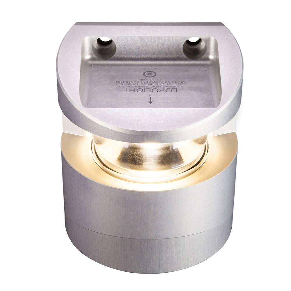 Lopolight 5nm Masthead Light Vertical Mount White Silver | SendIt Sailing