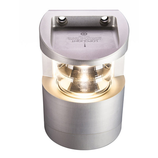Lopolight 5nm Double Stacked Masthead Light Vertical Mount White Silver | SendIt Sailing