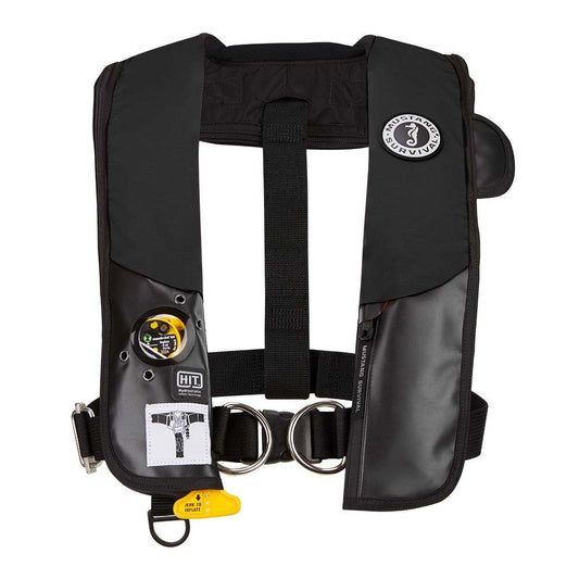 Mustang Hit Hydrostatic Inflatable PFD W/Sailing Harness - Black - Automatic/Manual | SendIt Sailing