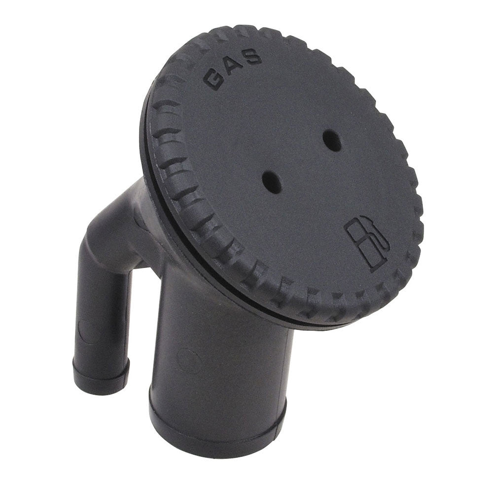 Perko 0542 Vented Fill f/1-1/2in Hose - Angled Neck - Gas - Black | SendIt Sailing