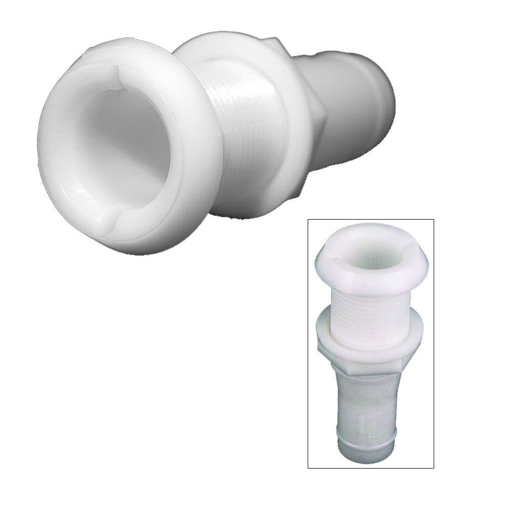 Perko 1-1/8in Thru-Hull Fitting for Hose Narrow Flange - Plastic | SendIt Sailing