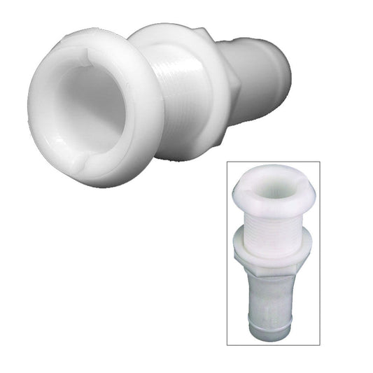 Perko 1-1/8in Thru-Hull Fitting for Hose Narrow Flange - Plastic | SendIt Sailing