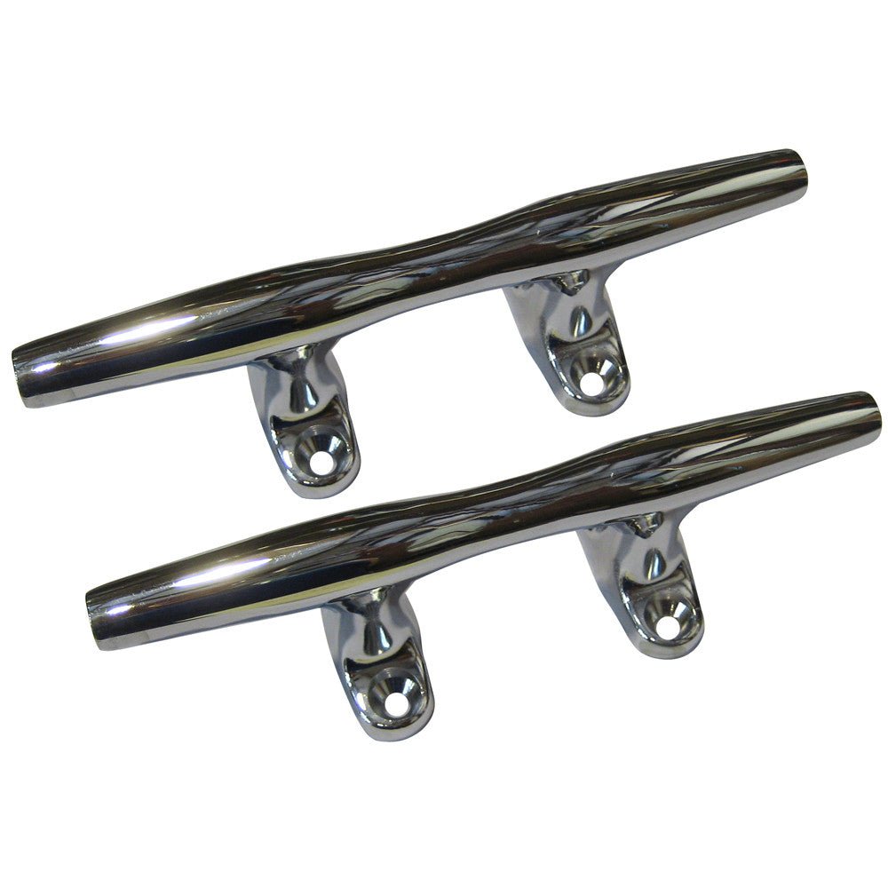 Perko 4in Open Base Cleat - Chrome Plated Zinc - Pair | SendIt Sailing