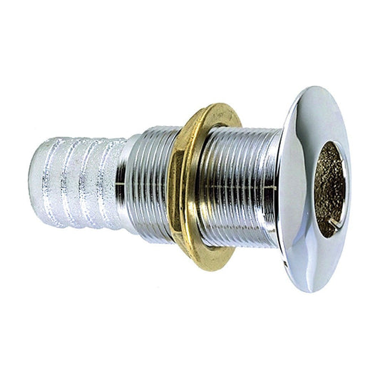 Perko 5/8in Thru-Hull Fitting for Hose Chrome Plated Bronze | SendIt Sailing