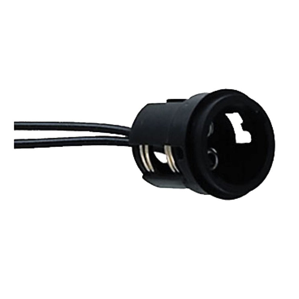 Perko Double Contact Bayonet Socket - Black Polymer with 10in Pigtail | SendIt Sailing