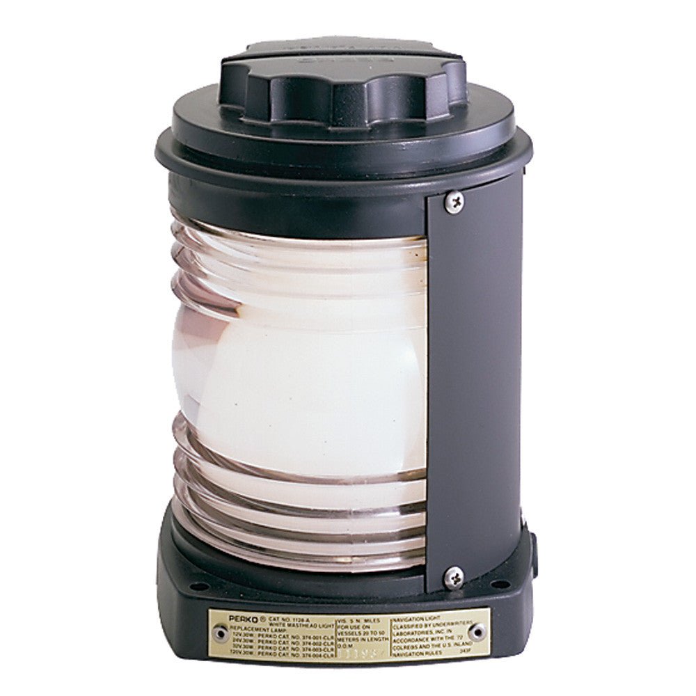 Perko Masthead Light - Black Plastic, White Lens | SendIt Sailing