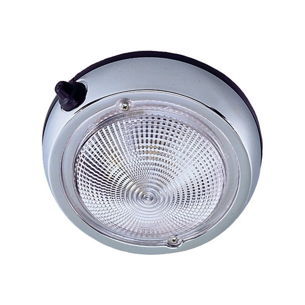 Perko Surface Mount Dome Light - 3 3/4in O.D. (3in Lens) - Chrome Plated | SendIt Sailing