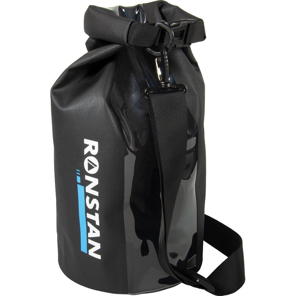 Ronstan Dry Roll Top - 10L Bag - Black with Window | SendIt Sailing