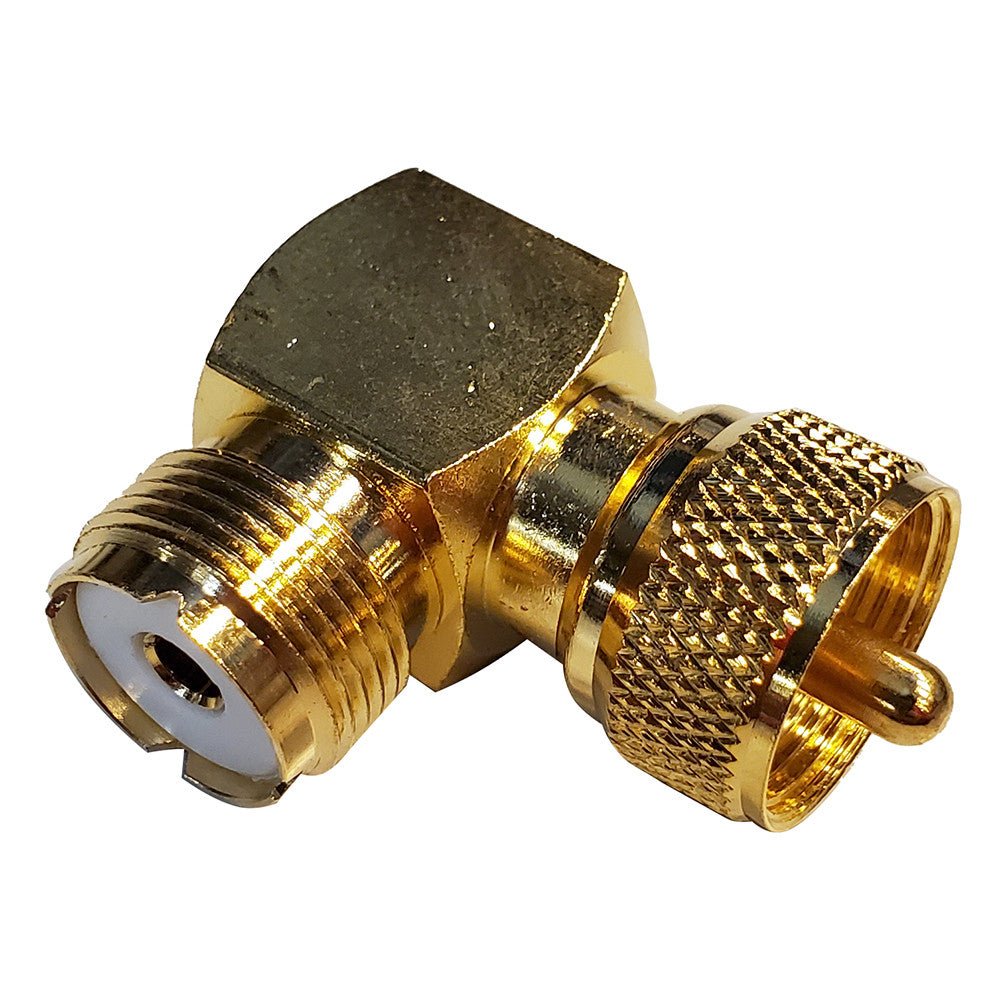 Shakespeare Right Angle Connector - PL-259 To SO-239 Adapter | SendIt Sailing