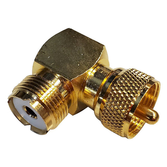 Shakespeare Right Angle Connector - PL-259 To SO-239 Adapter | SendIt Sailing